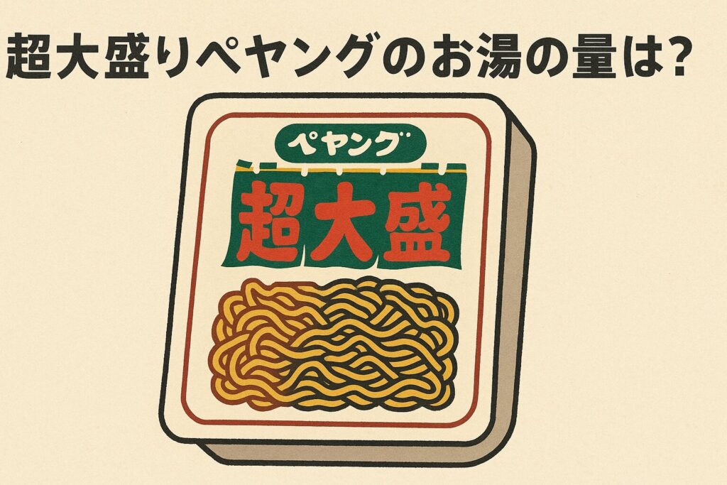 超大盛りペヤングのお湯の量は？スーパーでの価格比較や上手な作り方も