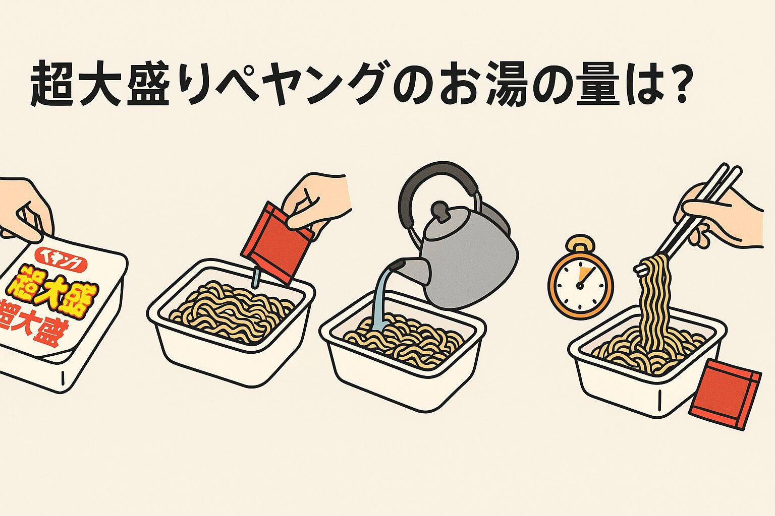 超大盛りペヤングお湯の量と値段比較