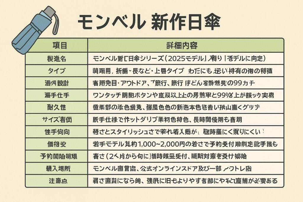 モンベルの日傘はどれがいい?軽くて高機能で女性にも人気モデルを紹介